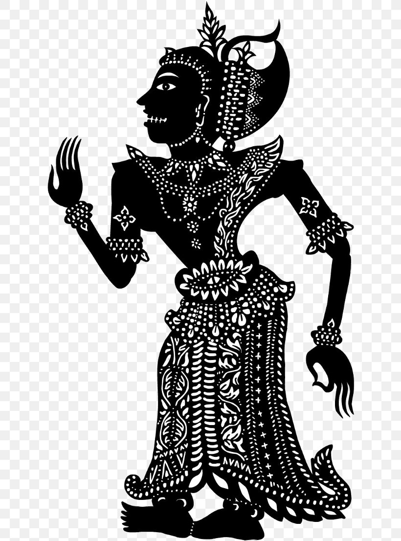 Wayang, PNG, 630x1106px, Shadow Play, Black And White, Blackandwhite, Drawing, Line Art Download Free
