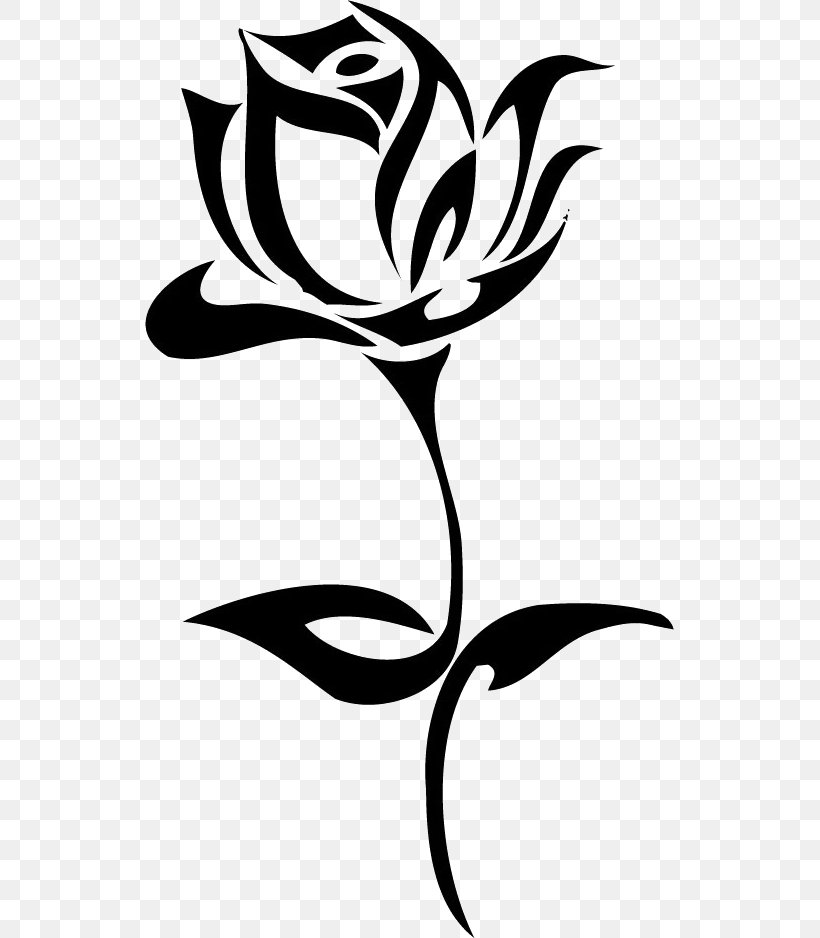 Flowers By Tribal Rose Tattoo Tribe, PNG, 529x938px, Tattoo, Art, Black And White, Branch, Clip Art Download Free