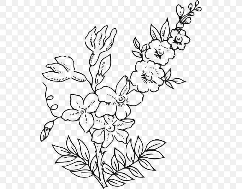 Floral Design Cut Flowers Leaf Black & White, PNG, 547x640px, Floral Design, Art, Black White M, Blackandwhite, Botany Download Free