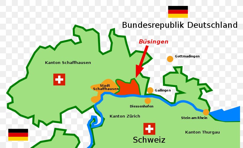 Büsingen Am Hochrhein Enclave And Exclave Germany–Switzerland Border High Rhine Anklav, PNG, 800x500px, Enclave And Exclave, Anklav, Area, Border, Diagram Download Free