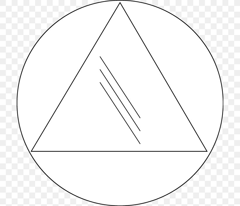 Circle Triangle Line Art Point, PNG, 706x706px, Triangle, Area, Black And White, Diagram, Drawing Download Free