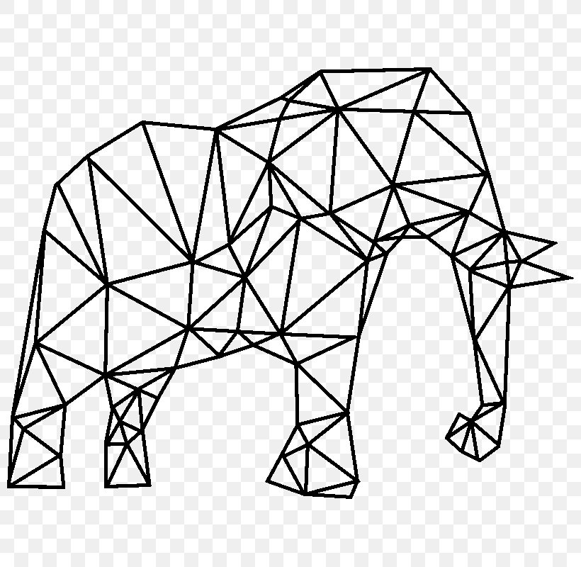 Drawing Origami African Elephant Sticker Animal, PNG, 800x800px, Drawing, Adhesive, African Elephant, Animal, Area Download Free