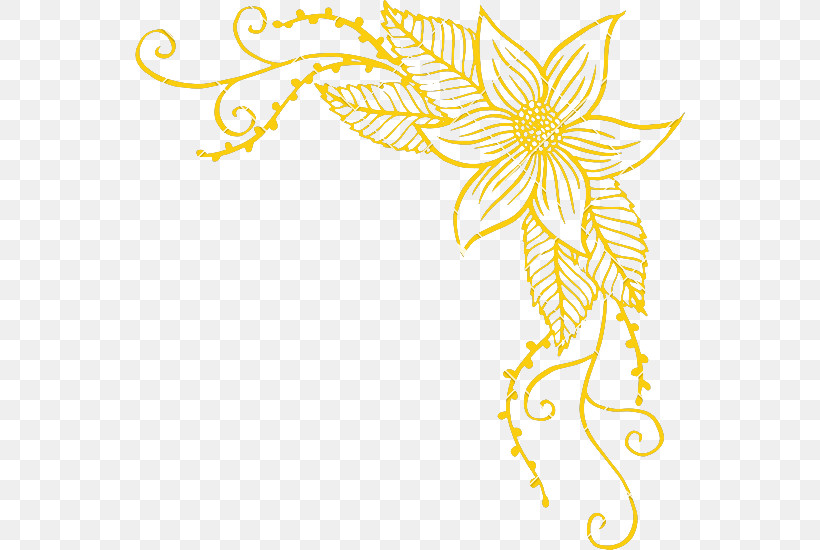 Yellow Line Line Art Pedicel Plant, PNG, 550x550px, Yellow, Line, Line Art, Pedicel, Plant Download Free