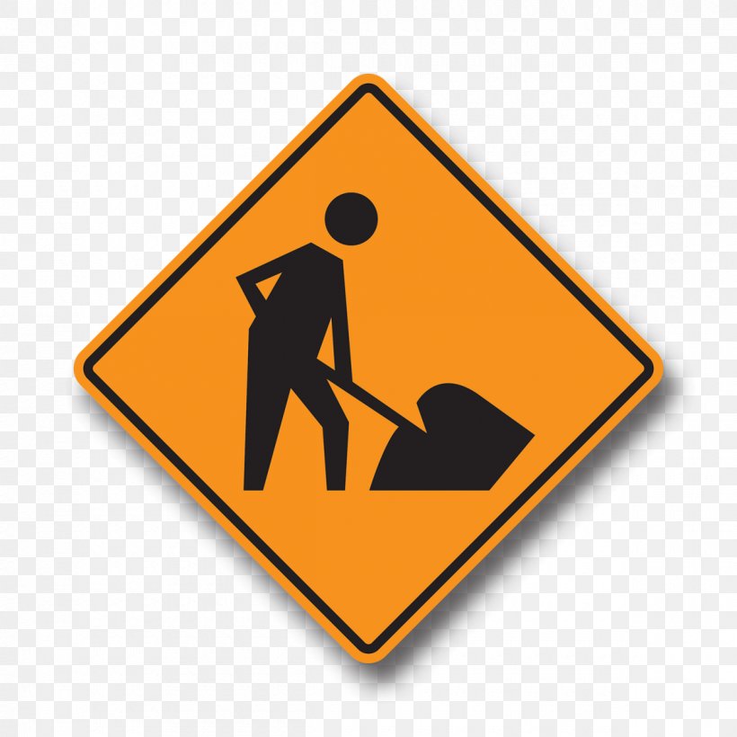 Traffic Sign Roadworks Warning Sign Construction, PNG, 1200x1200px, Sign, Brand, Construction, Construction Barrel, Logo Download Free