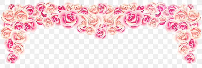 Vector Rose Border, PNG, 2748x933px, Beach Rose, Designer, Flower, Magenta, Petal Download Free