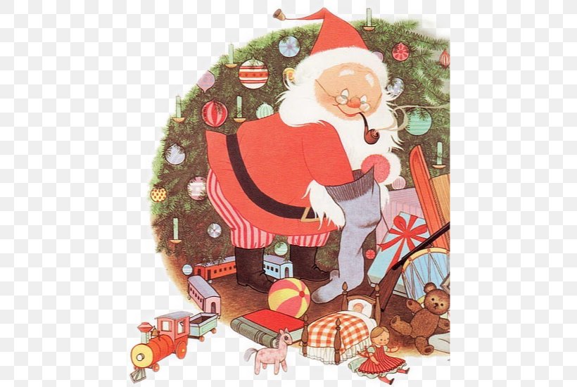 A Visit From St. Nicholas Santa Claus Christmas Tree Illustration, PNG, 550x550px, Visit From St Nicholas, Art, Book, Childrens Literature, Christmas Download Free