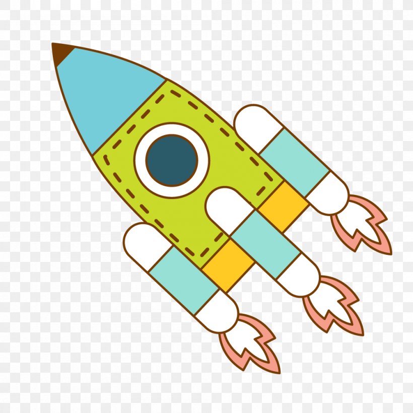 Blue Green Cartoon Spaceship, PNG, 1000x1000px, Rocket, Animation, Area, Artwork, Drawing Download Free