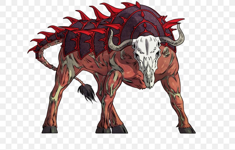 Bull Role-playing Game Cattle Monster Gorgon, PNG, 768x522px, Bull, Animal Figure, Bovine, Cattle, Character Download Free