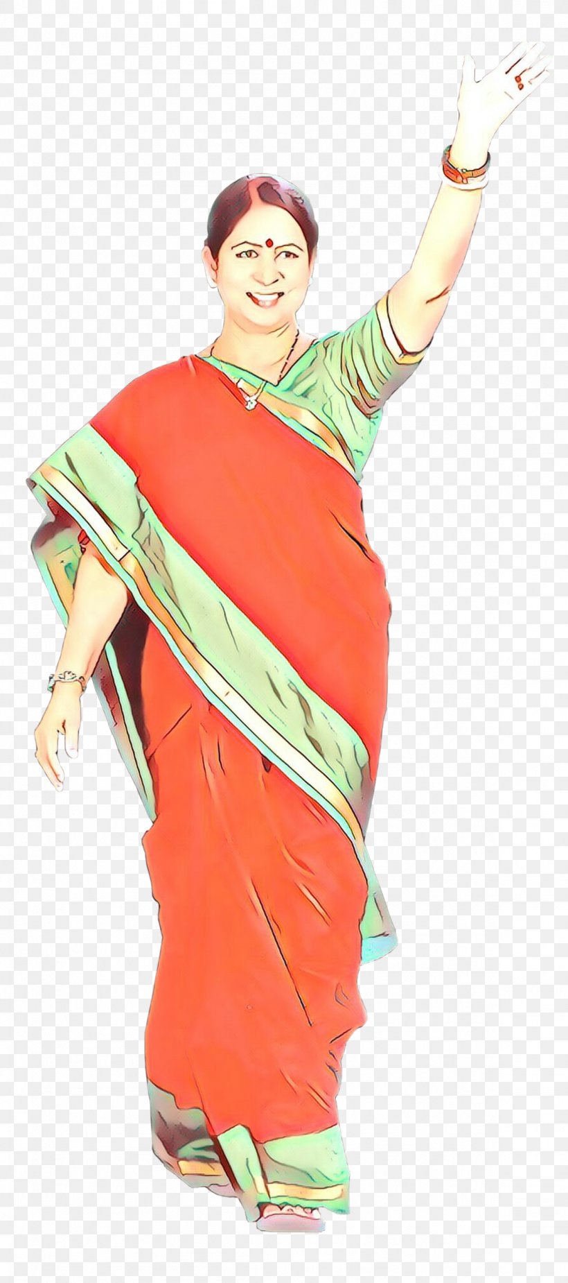 Background Orange, PNG, 1157x2611px, Cartoon, Clothing, Costume, Orange, Sari Download Free