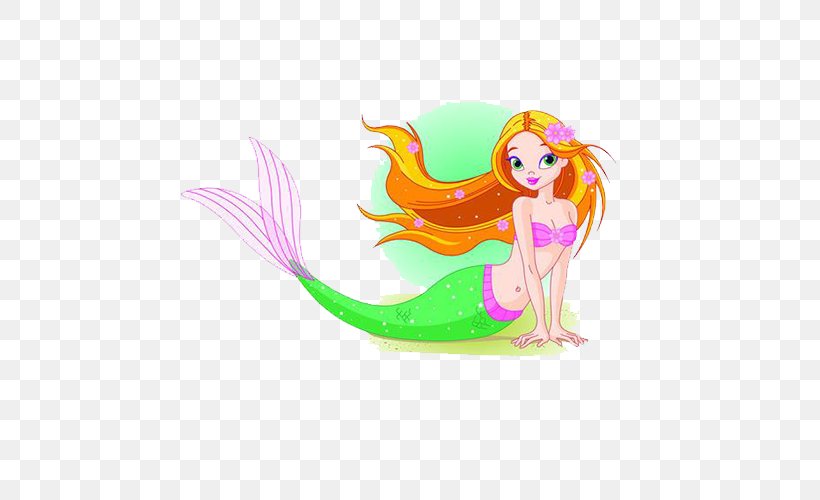 Cartoon Mermaid Drawing Clip Art, PNG, 500x500px, Cartoon, Animation, Drawing, Fictional Character, Graphic Arts Download Free