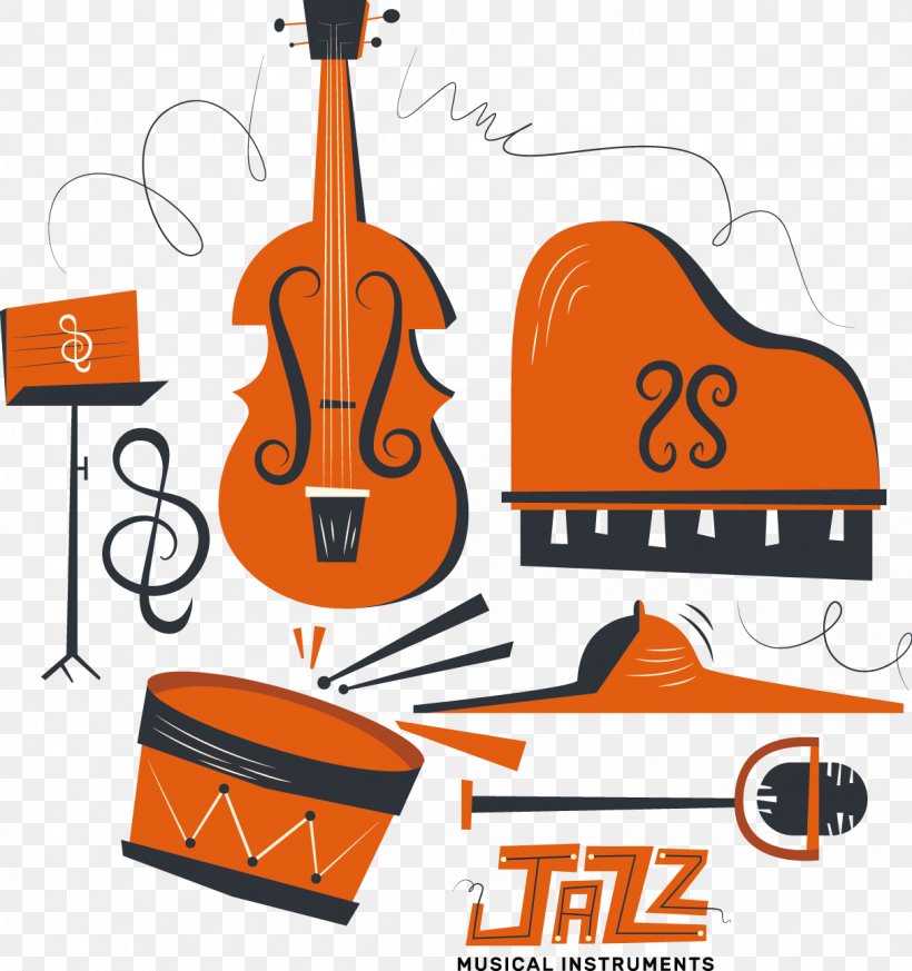 Musical Instruments Jazz Orchestra Clip Art, PNG, 1213x1292px, Watercolor, Cartoon, Flower, Frame, Heart Download Free