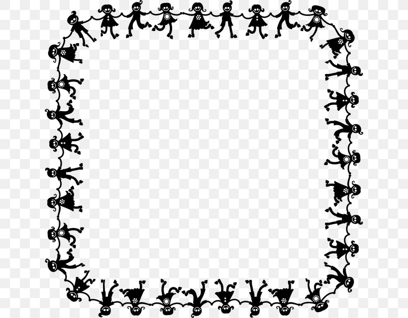 Borders And Frames Dance Clip Art Decorative Borders, PNG, 640x640px, Borders And Frames, Area, Art, Black, Black And White Download Free