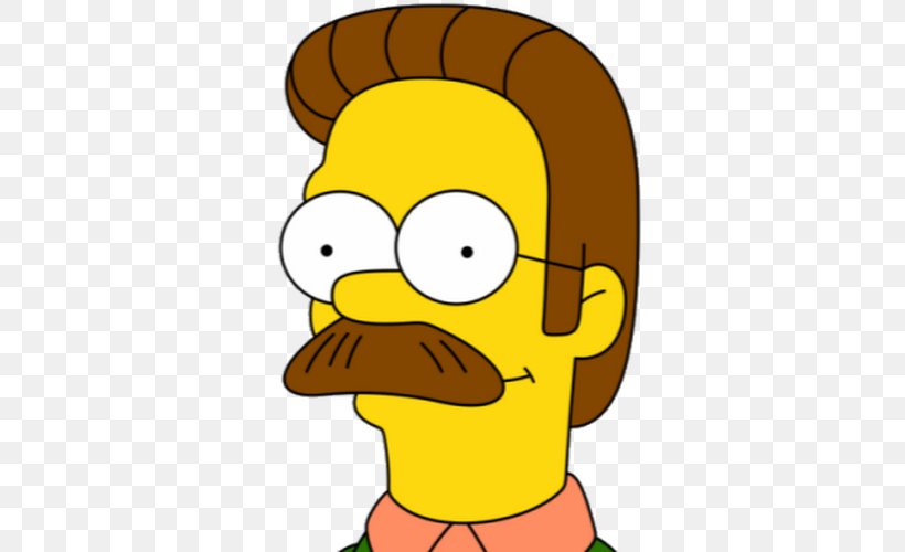 Ned Flanders Edna Krabappel Spider Pig Maude Flanders Character, PNG, 500x500px, Ned Flanders, Animation, Beak, Bird, Cartoon Download Free