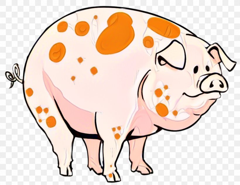 Domestic Pig Clip Art Illustration Cartoon, PNG, 996x768px, Pig, Animal, Animated Cartoon, Art, Bovine Download Free