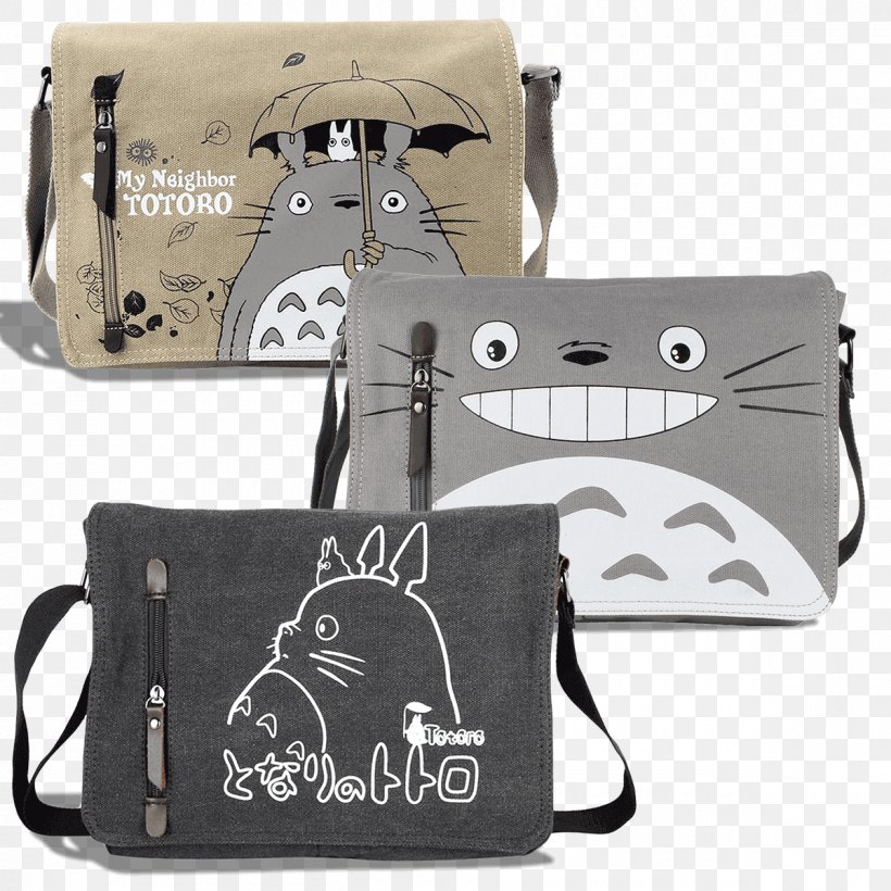 Handbag Messenger Bags My Neighbor Totoro Canvas Ghibli Museum, PNG, 1200x1200px, Watercolor, Cartoon, Flower, Frame, Heart Download Free