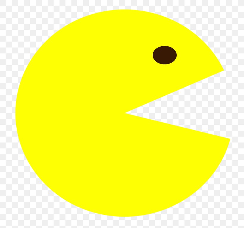 Pac-Man Emoticon Smiley Clip Art, PNG, 768x768px, Pacman, Area, Beak, Emoticon, Implementation Download Free