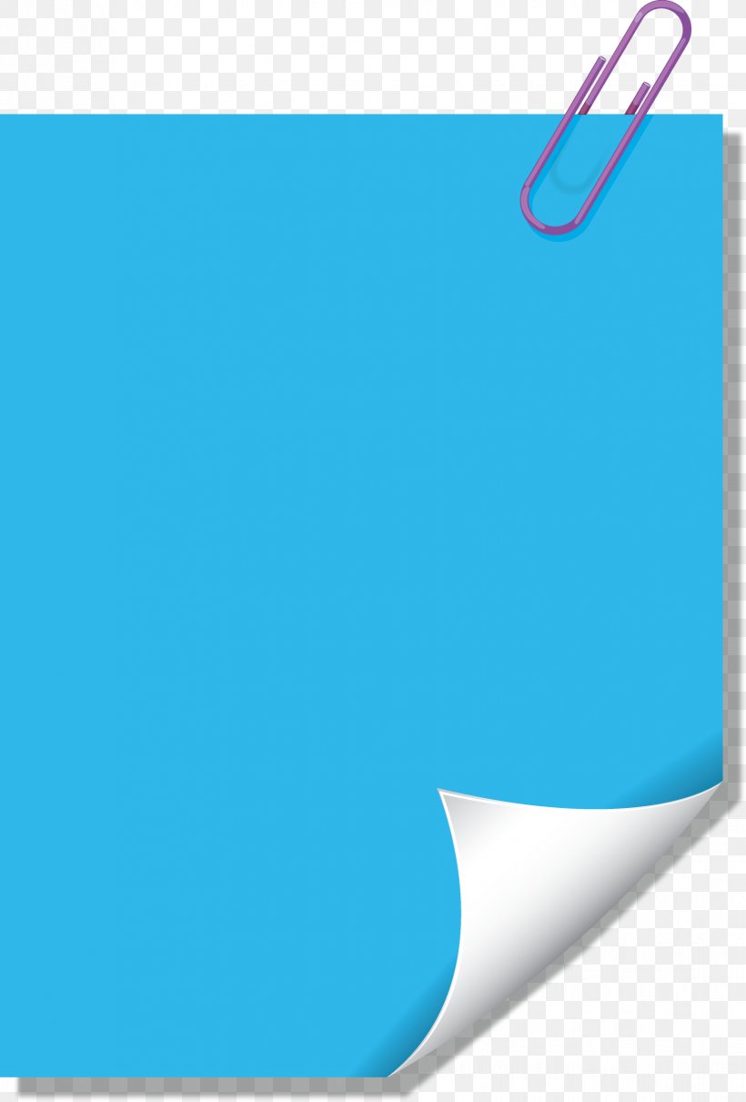 Post-it Note Paper Clip Sticker, PNG, 1657x2448px, Post It Note, Aqua, Area, Azure, Blue Download Free