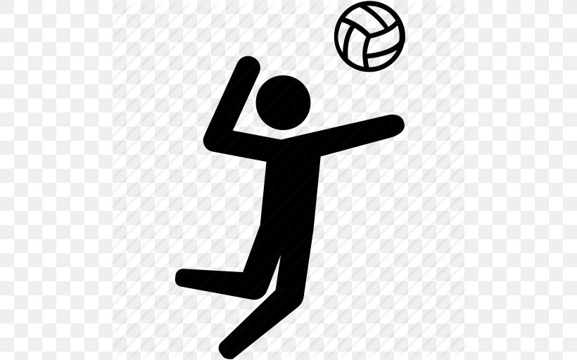 Volleyball Sport Clip Art, PNG, 512x512px, Volleyball, Amateur Wrestling, Ball, Black And White, Brand Download Free