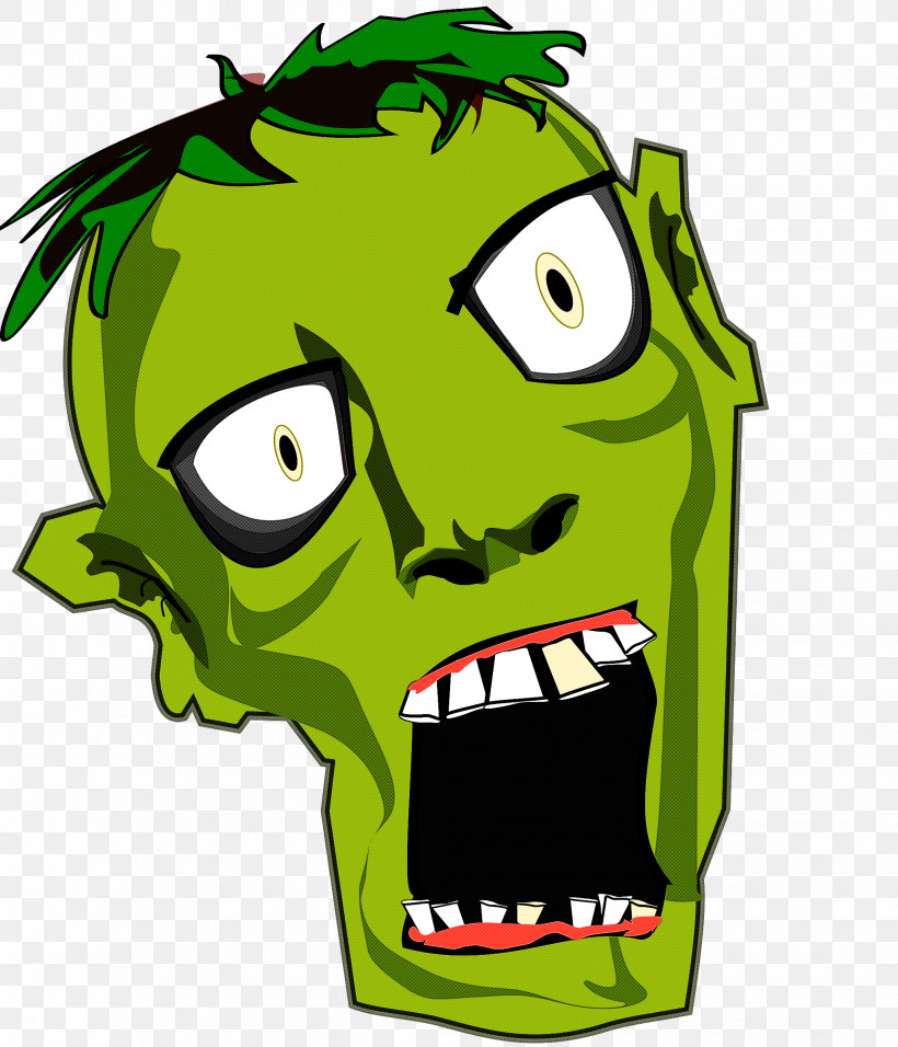 Cartoon Drawing Zombie Head Creature, PNG, 2057x2400px, Cartoon, Creature, Drawing, Head, Wall Mural Download Free