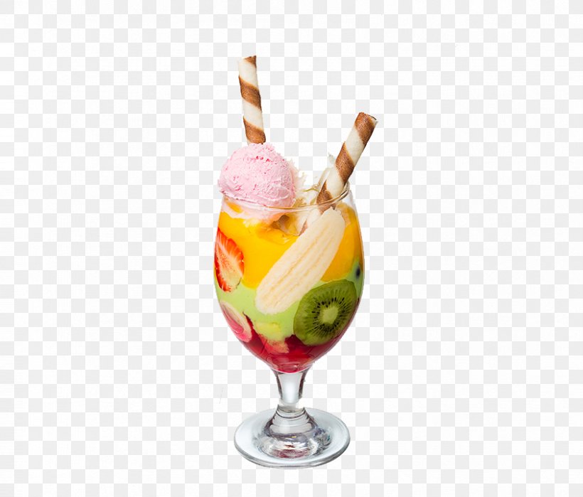 Sundae Non-alcoholic Drink Juice Cream Fruit Salad, PNG, 844x720px, Sundae, Cocktail, Cocktail Garnish, Cream, Dessert Download Free
