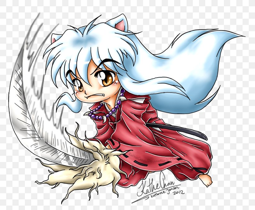 Inuyasha Shippo Kikyo Kagome Higurashi Miroku, PNG, 800x674px, Watercolor, Cartoon, Flower, Frame, Heart Download Free