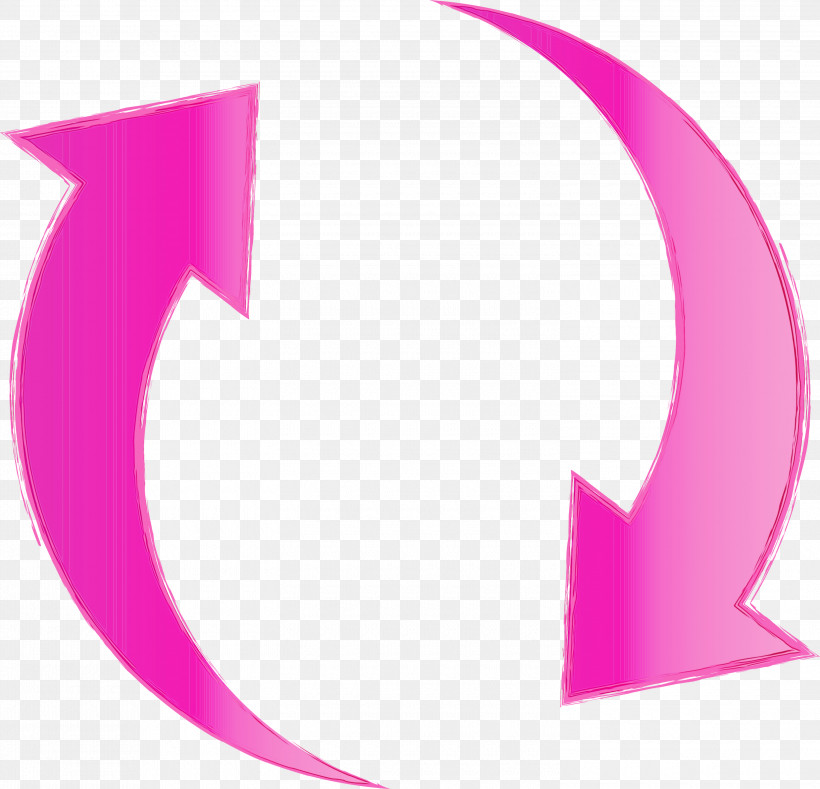 Pink Magenta Symbol Crescent, PNG, 3000x2889px, Reload Arrow, Crescent, Magenta, Paint, Pink Download Free