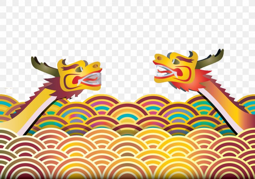 Bateau-dragon Dragon Boat Cartoon Illustration, PNG, 1400x980px, Bateaudragon, Animated Cartoon, Animation, Cartoon, Dragon Boat Download Free