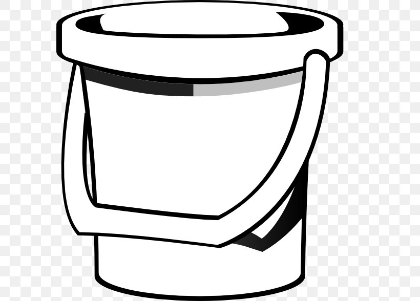Download Bucket Clip Art, PNG, 600x588px, Bucket, Bathroom Accessory, Black And White, Bucket And Spade, Document Download Free