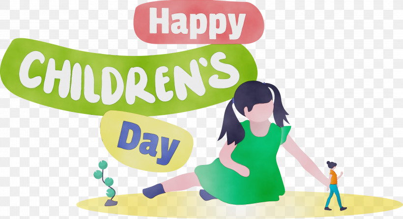 Human Logo Font Behavior Cartoon, PNG, 3000x1635px, Childrens Day, Behavior, Cartoon, Happiness, Happy Childrens Day Download Free