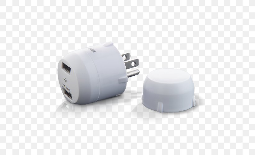 AC Adapter Battery Charger USB AC Power Plugs And Sockets, PNG, 500x500px, Adapter, Ac Adapter, Ac Power Plugs And Sockets, Battery Charger, Electronic Device Download Free