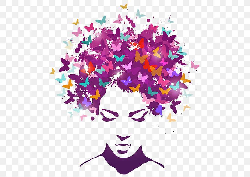 Butterfly Woman With The Hair Afro-textured Hair, PNG, 489x581px, Butterfly, Afrotextured Hair, Art, Beauty Parlour, Drawing Download Free