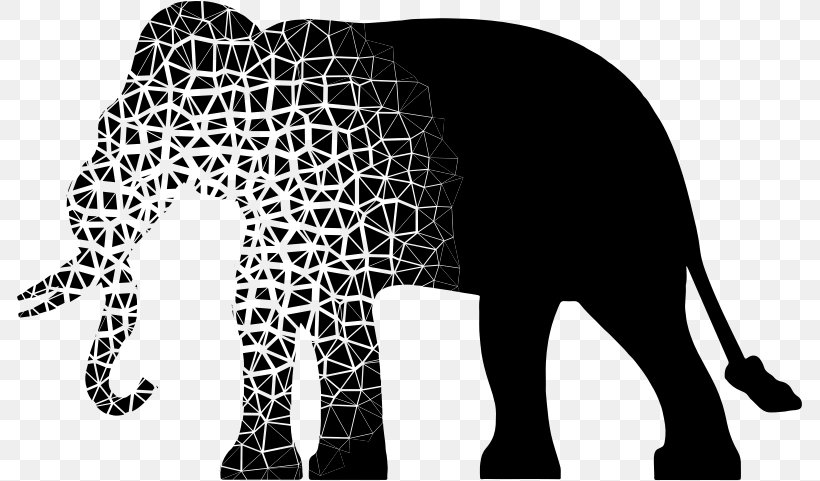 Indian Elephant African Elephant Silhouette Clip Art, PNG, 785x481px, Indian Elephant, African Elephant, Asian Elephant, Big Cats, Black And White Download Free