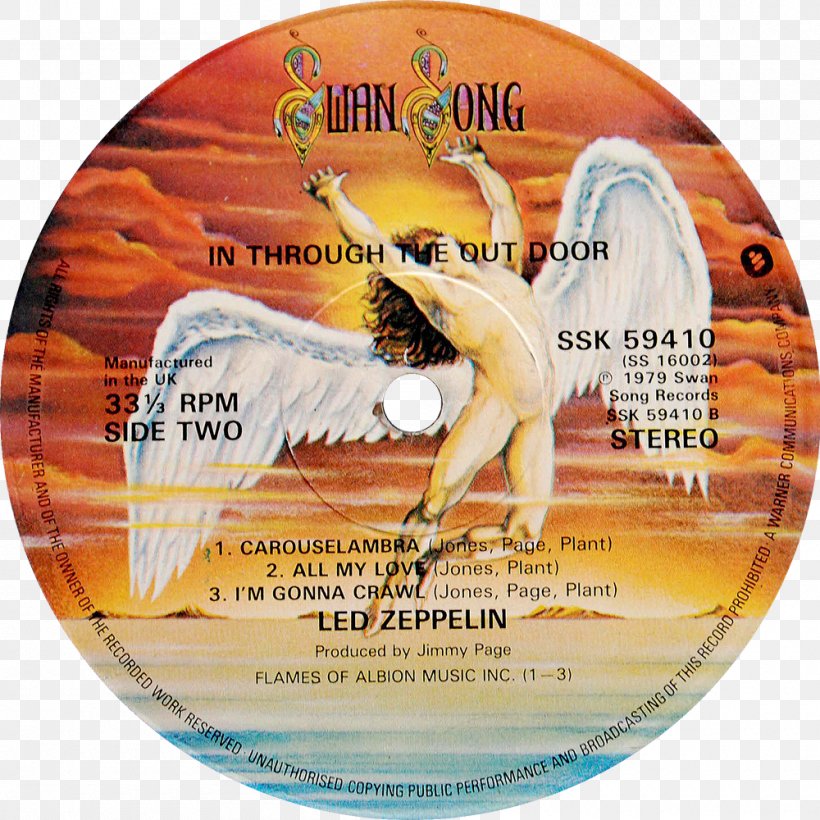 Led Zeppelin Physical Graffiti Swan Song Records In Through The Out Door Presence, PNG, 1000x1000px, Watercolor, Cartoon, Flower, Frame, Heart Download Free