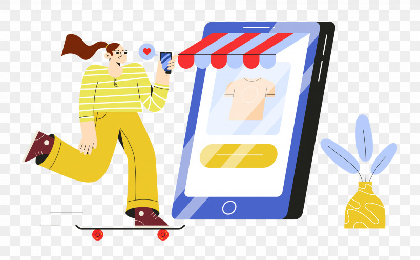 Shopping Mobile Business, PNG, 2500x1546px, Shopping, Business, Cartoon, Coffee Cup, Credit Card Download Free