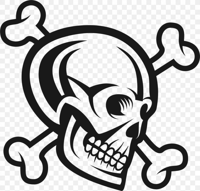 Skull And Crossbones Vector Graphics Piracy Image, PNG, 1024x979px, Skull And Crossbones, Arlong Pirates, Artwork, Black And White, Bone Download Free