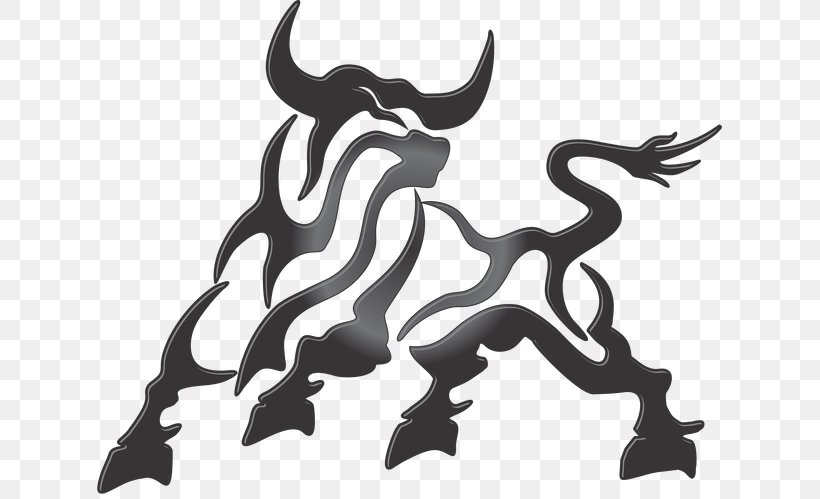 Decal Sales Company Bull Day Trading, PNG, 642x499px, Decal, Animal Figure, Black And White, Bull, Carnivoran Download Free