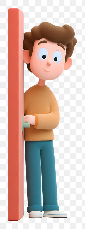 Man Peeping On Someone - Cartoon Boy Peeking Around Door PNG