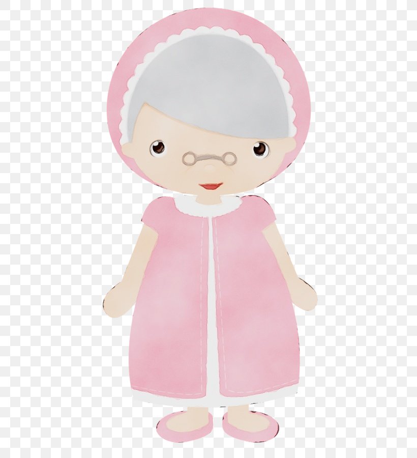 Pink Toy Cartoon Doll Fictional Character, PNG, 564x900px, Watercolor, Cartoon, Child, Doll, Fictional Character Download Free