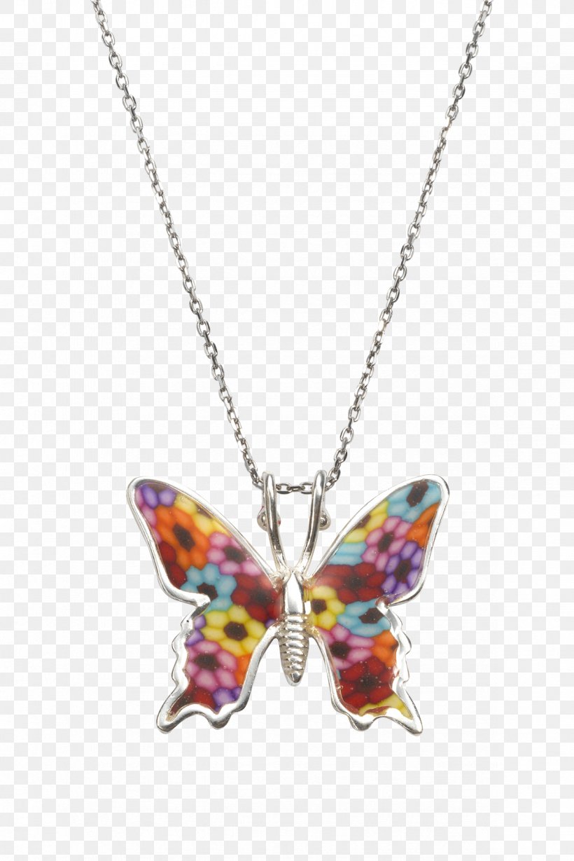 Necklace Butterfly Charms & Pendants Earring Silver, PNG, 1182x1772px, Necklace, Butterfly, Carat, Chain, Charms Pendants Download Free