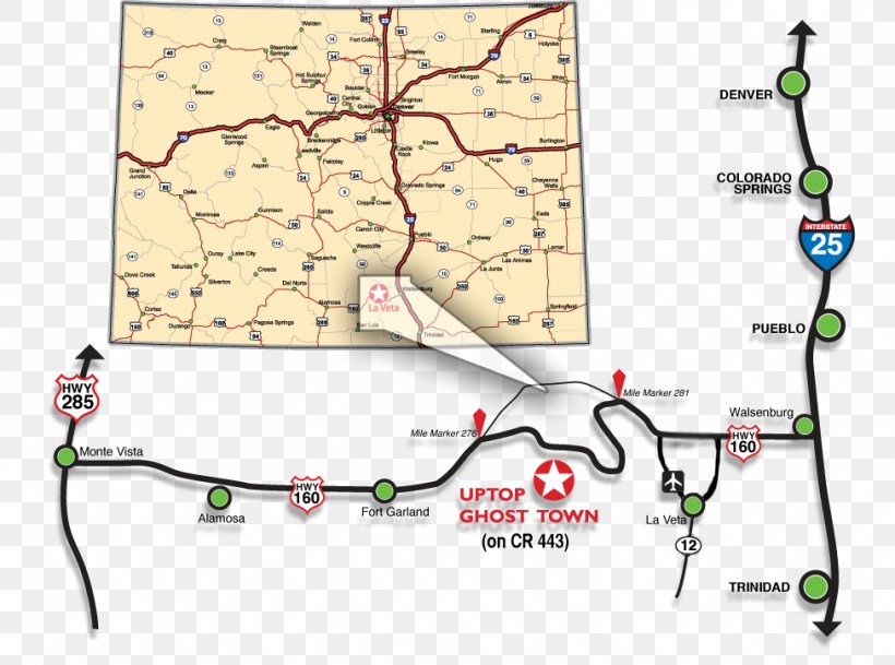 La Veta Pass-Uptop Historic District Interstate 25 Map, PNG, 975x725px, La Veta, Area, Colorado, Diagram, Exit Number Download Free