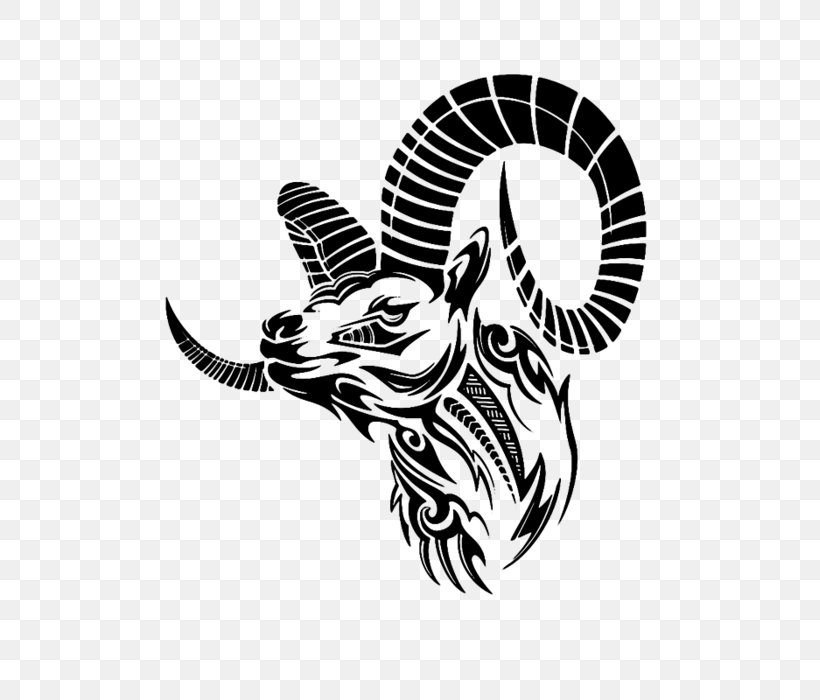 Goat Tattoo Sheep Tribe Clip Art, PNG, 525x700px, Goat, Black And White, Body Art, Bone, Colourant Download Free