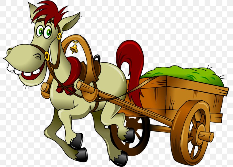 Horse-drawn Vehicle Cart Clip Art, PNG, 800x586px, Horse, Carriage, Cart, Cartoon, Chariot Download Free
