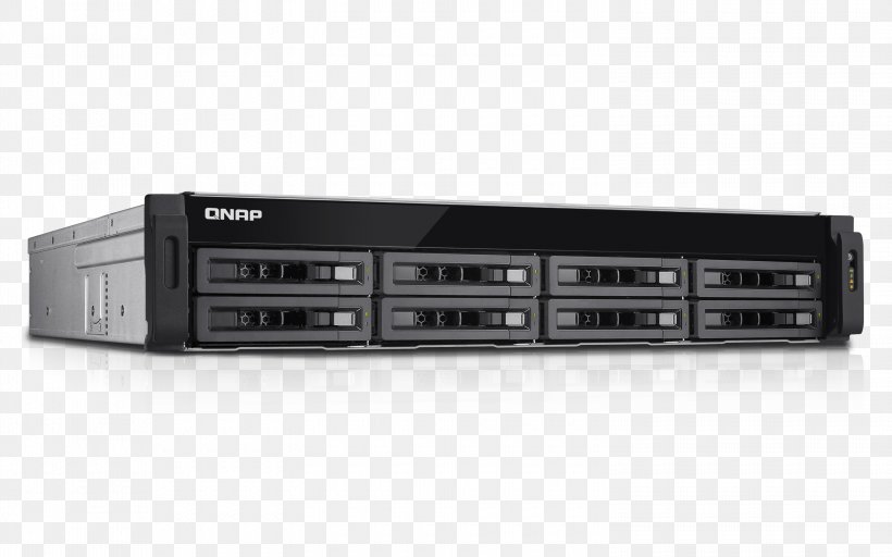 Network Storage Systems QNAP TES-1885U 10 Gigabit Ethernet QNAP TVS-EC1280U-SAS-RP, PNG, 3000x1875px, 10 Gigabit Ethernet, 19inch Rack, Network Storage Systems, Audio Receiver, Data Storage Device Download Free