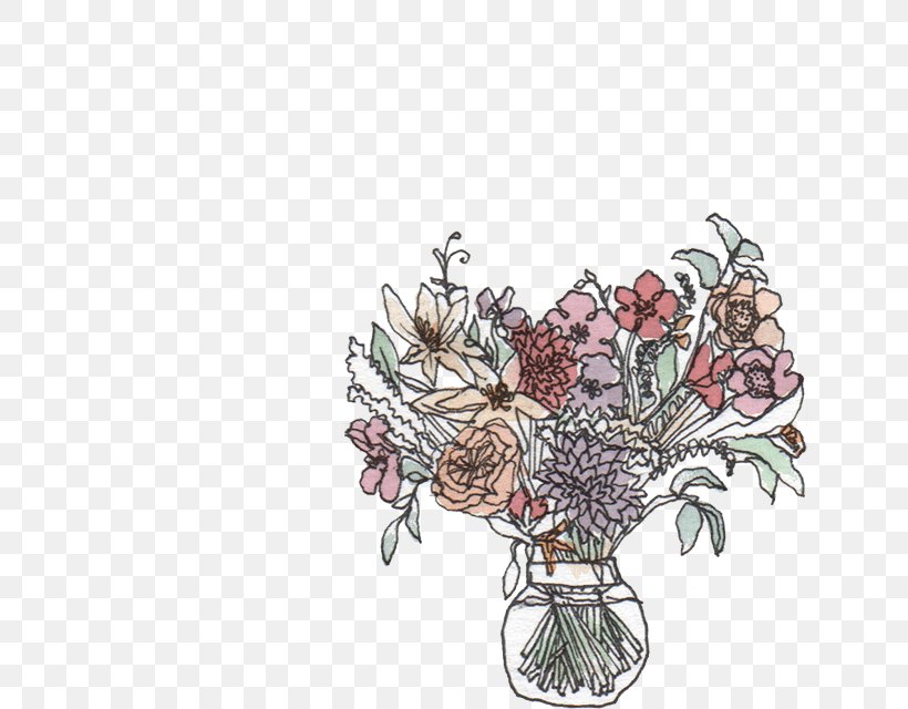 Floral Design Cut Flowers Illustration, PNG, 640x640px, Floral Design, Art, Branch, Branching, Cut Flowers Download Free