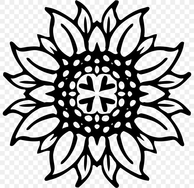 Flower Clip Art, PNG, 798x797px, Flower, Artwork, Black, Black And White, Computer Download Free