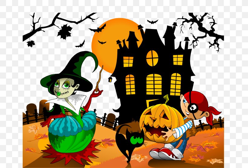 Halloween Illustration, PNG, 669x556px, Halloween, Art, Cartoon, Clip Art, Costume Download Free