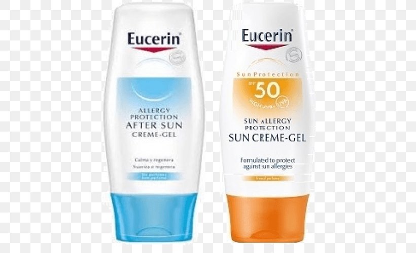 Sunscreen Lotion Eucerin Cosmetics Cream, PNG, 500x500px, Sunscreen, Aftersun, Body Wash, Cosmetics, Cream Download Free