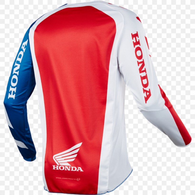 Honda Fox Racing Cycling Jersey Motorcycle, PNG, 1000x1000px, Honda, Active Shirt, Clothing, Cycling Jersey, Fox Honda Download Free