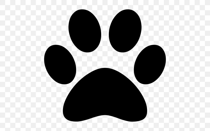 Dog Cat Paw Clip Art, PNG, 512x512px, Dog, Animal Track, Black, Black And White, Cat Download Free