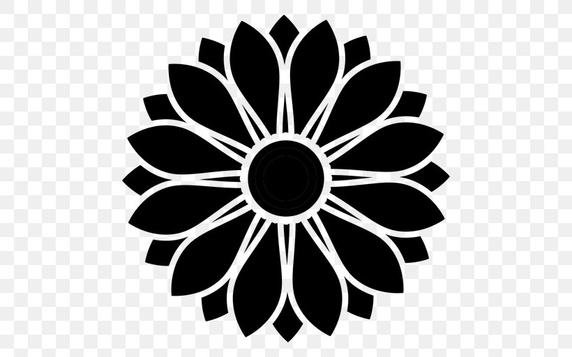 Vector Graphics Royalty-free Illustration Photograph, PNG, 512x512px, Royaltyfree, Blackandwhite, Dahlia, Emblem, Flower Download Free